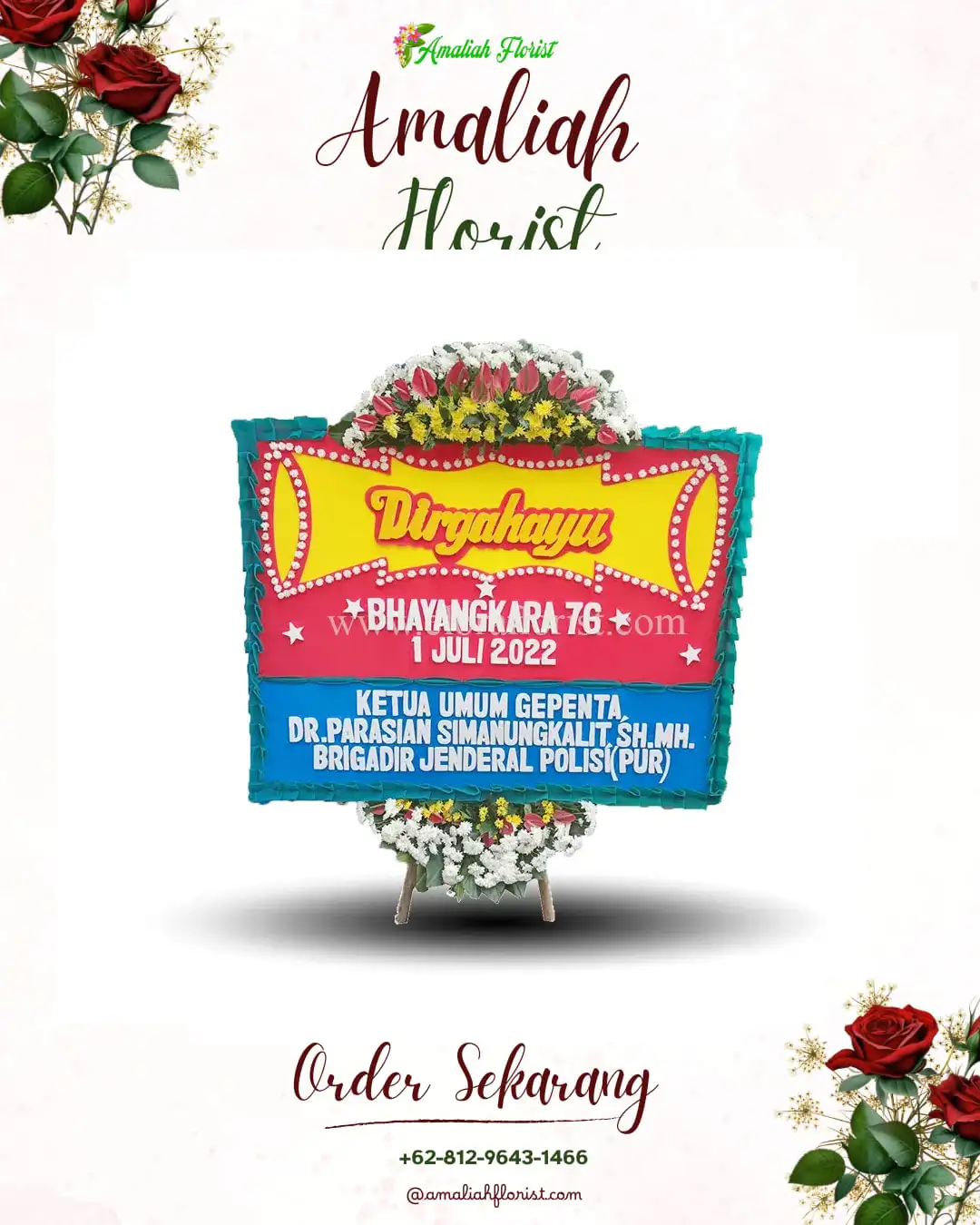 Papan Bunga HUT Ulang Tahun Bojong Sari Baru